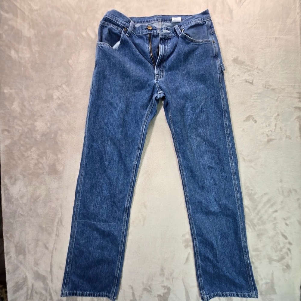 Key Industries Mens Carpenter Jeans Blue Denim Straight Leg 32x36 FS2787